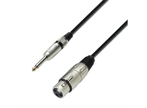 AH Mik.Kabel XLR - 6.3 mm 2p - 1,0 m XLR Hun - 6.3mm 2p Han 